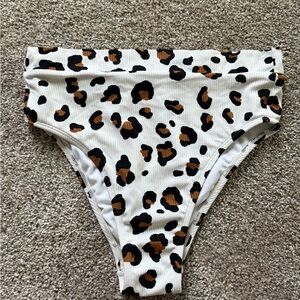Xhilaration High Waisted Leopard Print Bikini Bottom